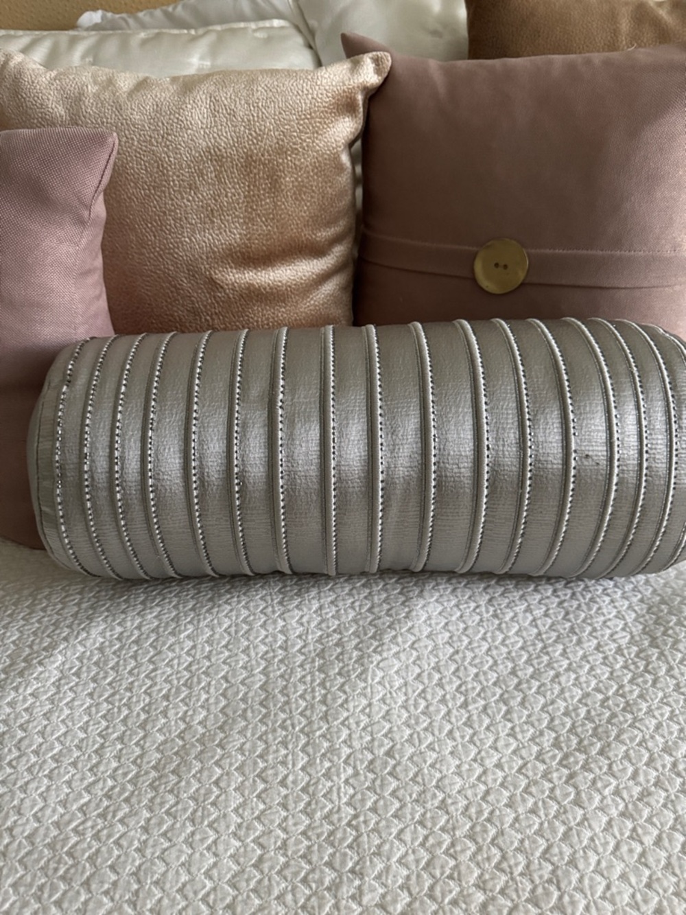 Hotel Collection Silver Bolster Pillow